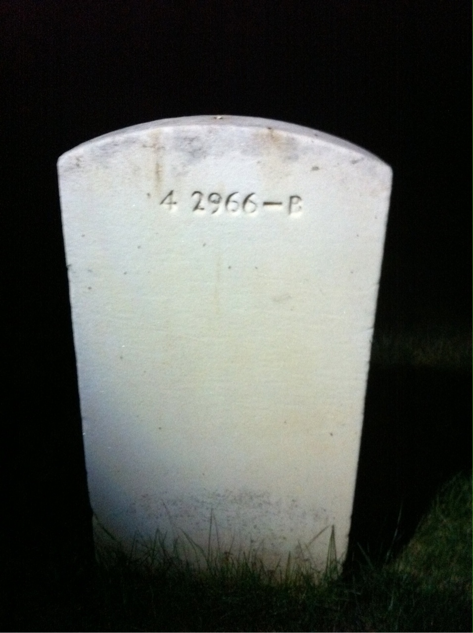 Back of headstone — Robert Mosher