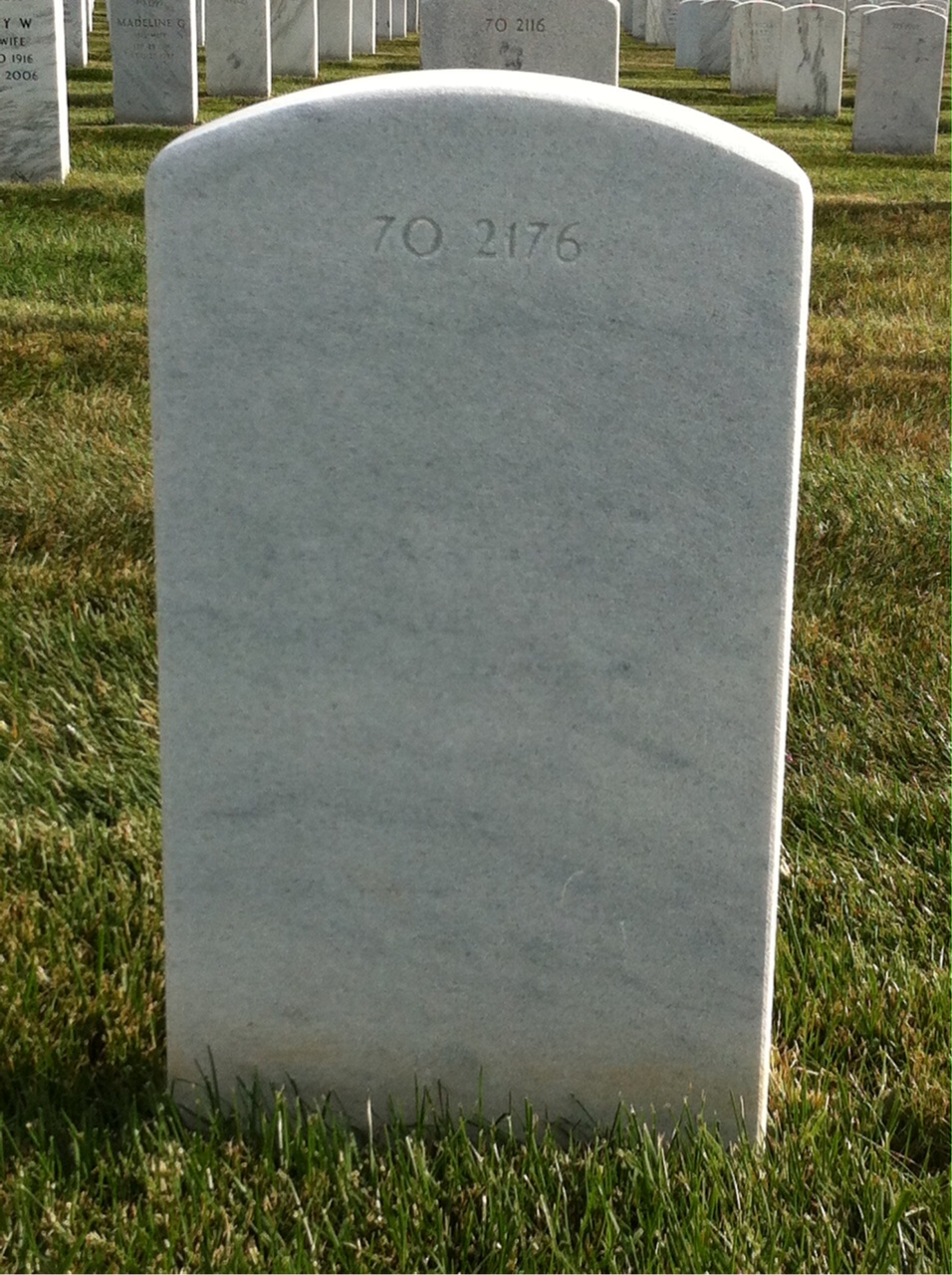 Back of headstone — Alex Aiken