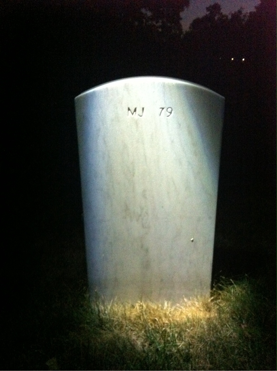 Back of headstone — Conrad Arva