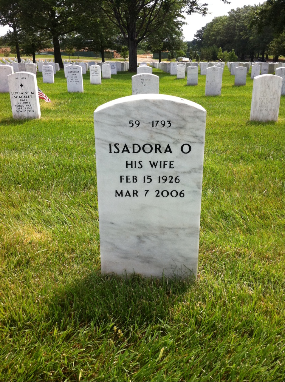 Back of headstone — Milton Paynter
