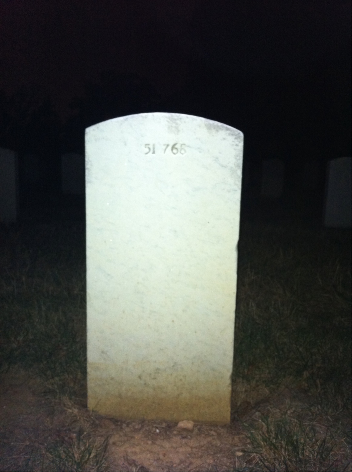 Back of headstone — George C Snyder