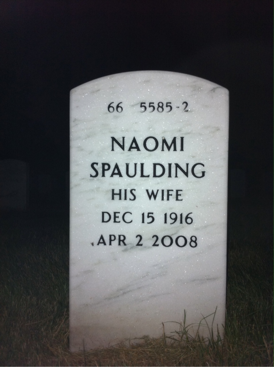 Back of headstone — Louis Jolicoeur