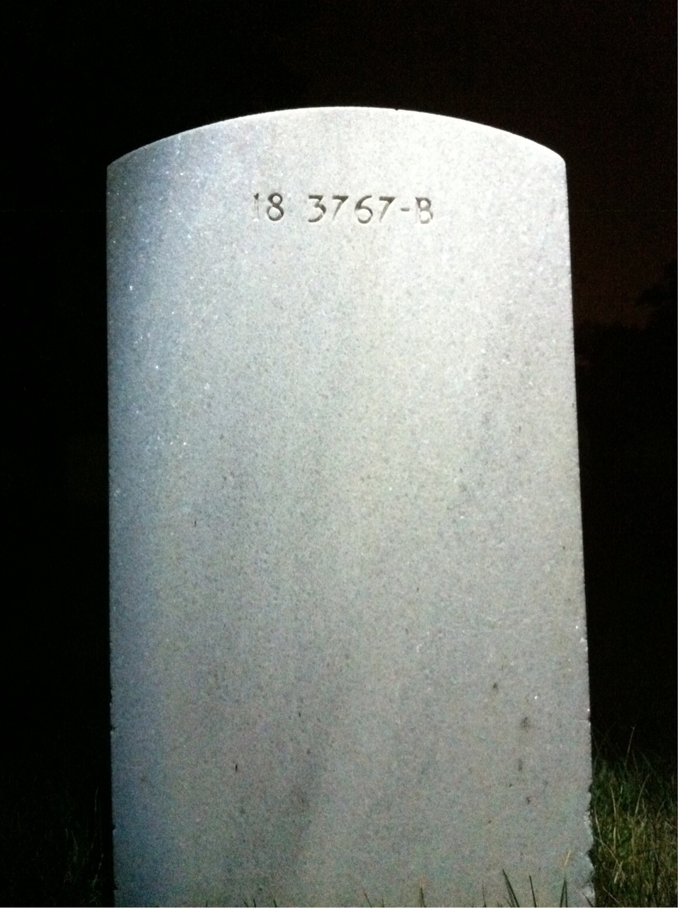 Back of headstone — Thomas Arnold