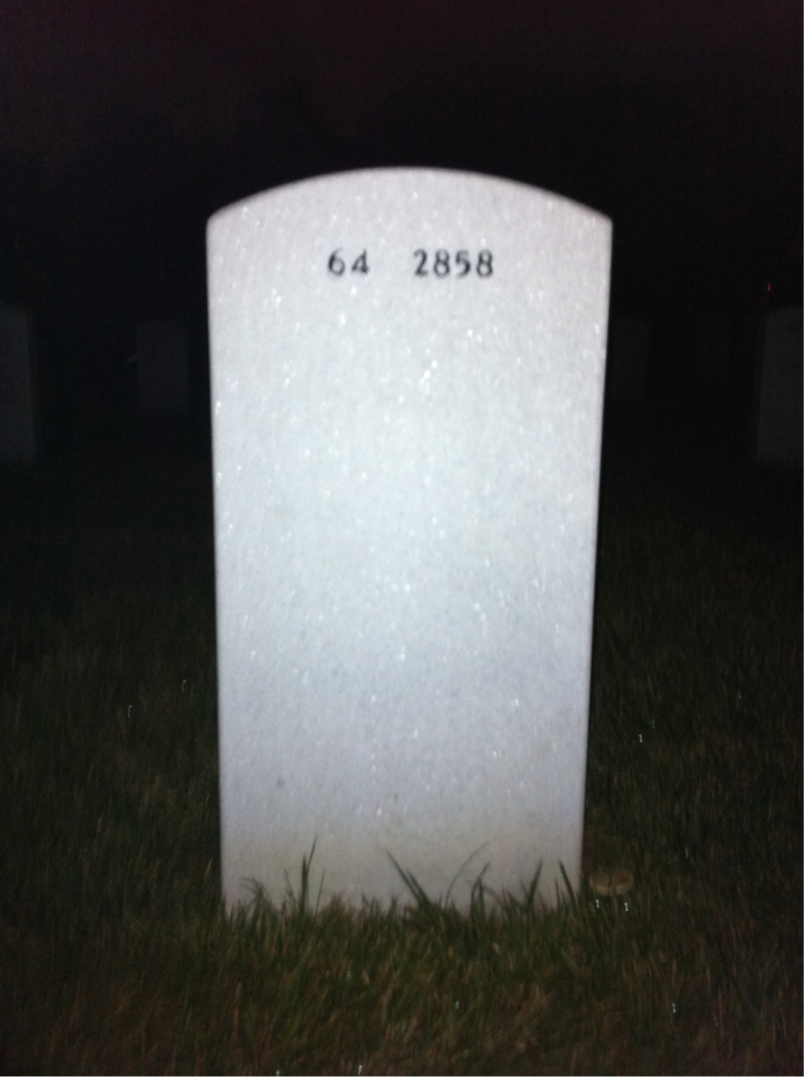 Back of headstone — Alexander Sinclair