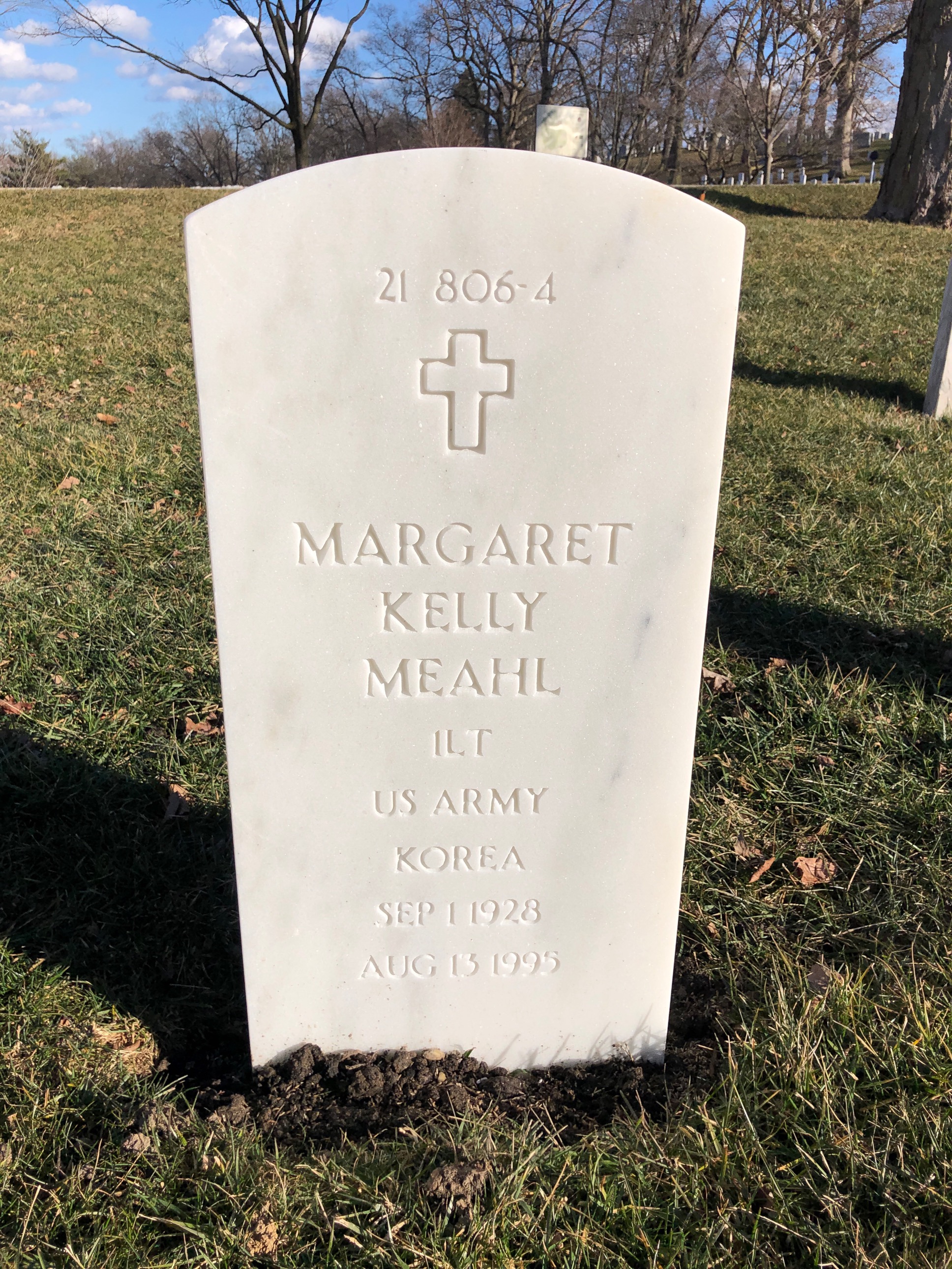 Back of headstone — Margaret Meahl