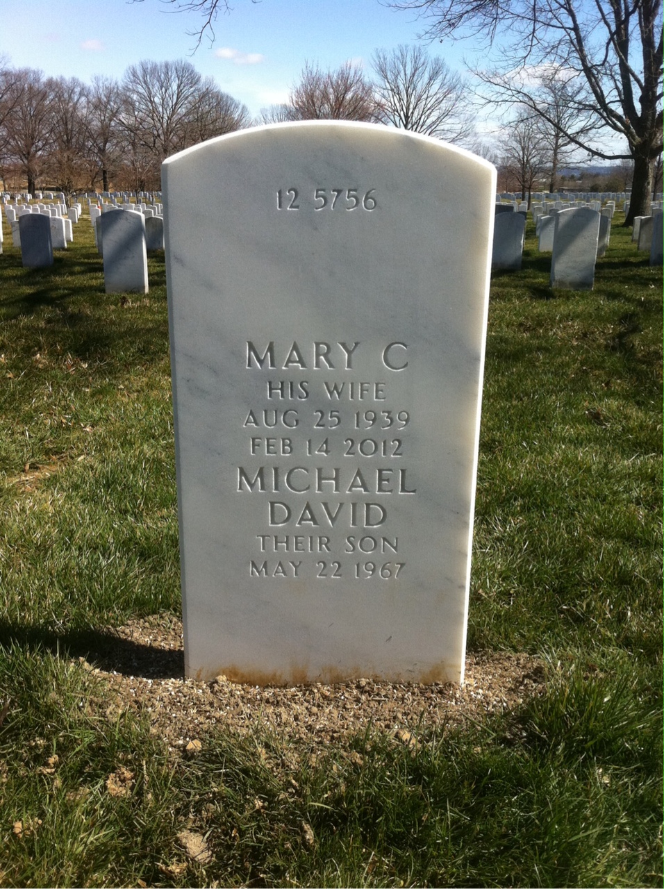 Back of headstone — John Alexander Pack