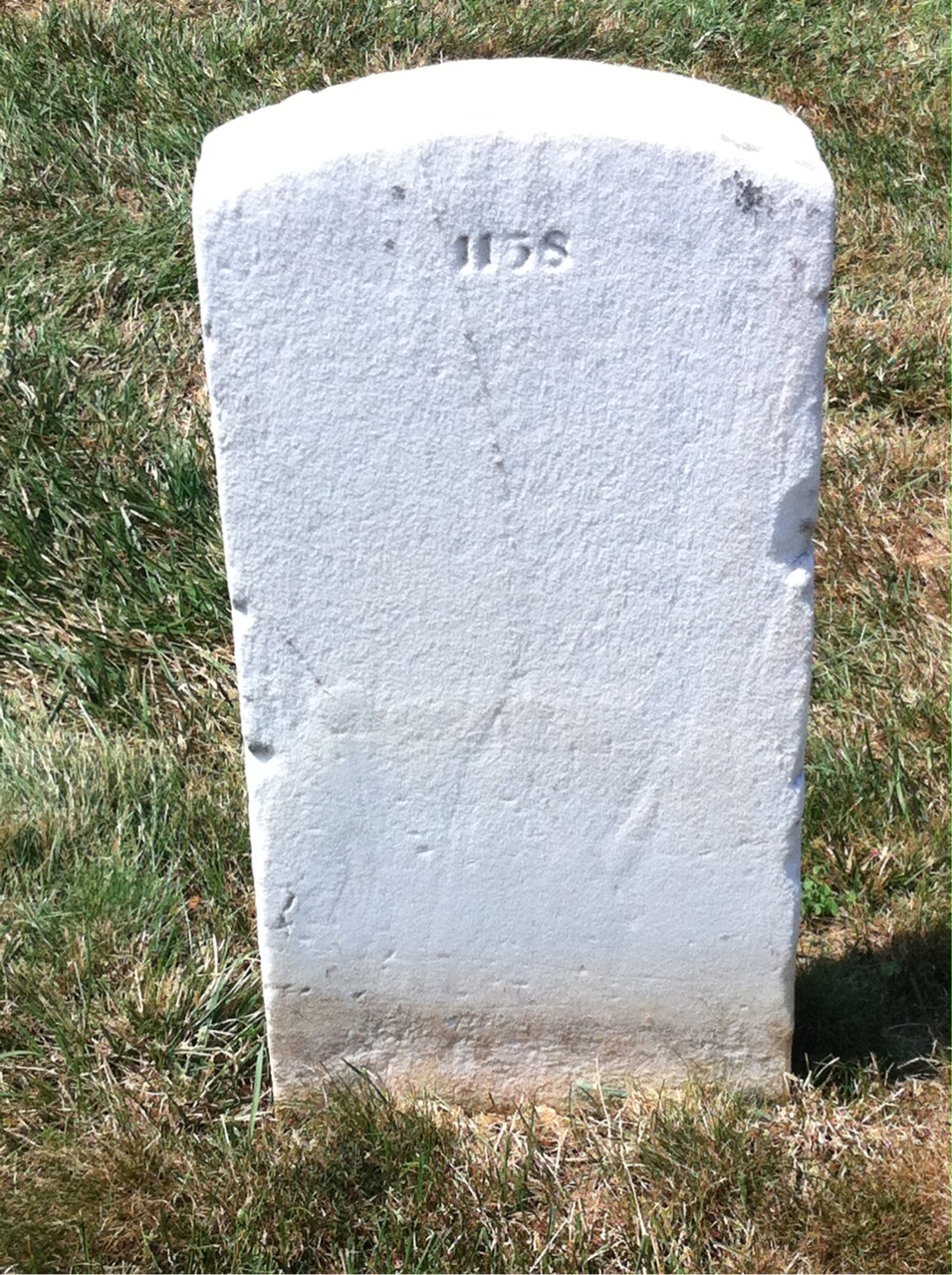 Back of headstone — Eber Anderson