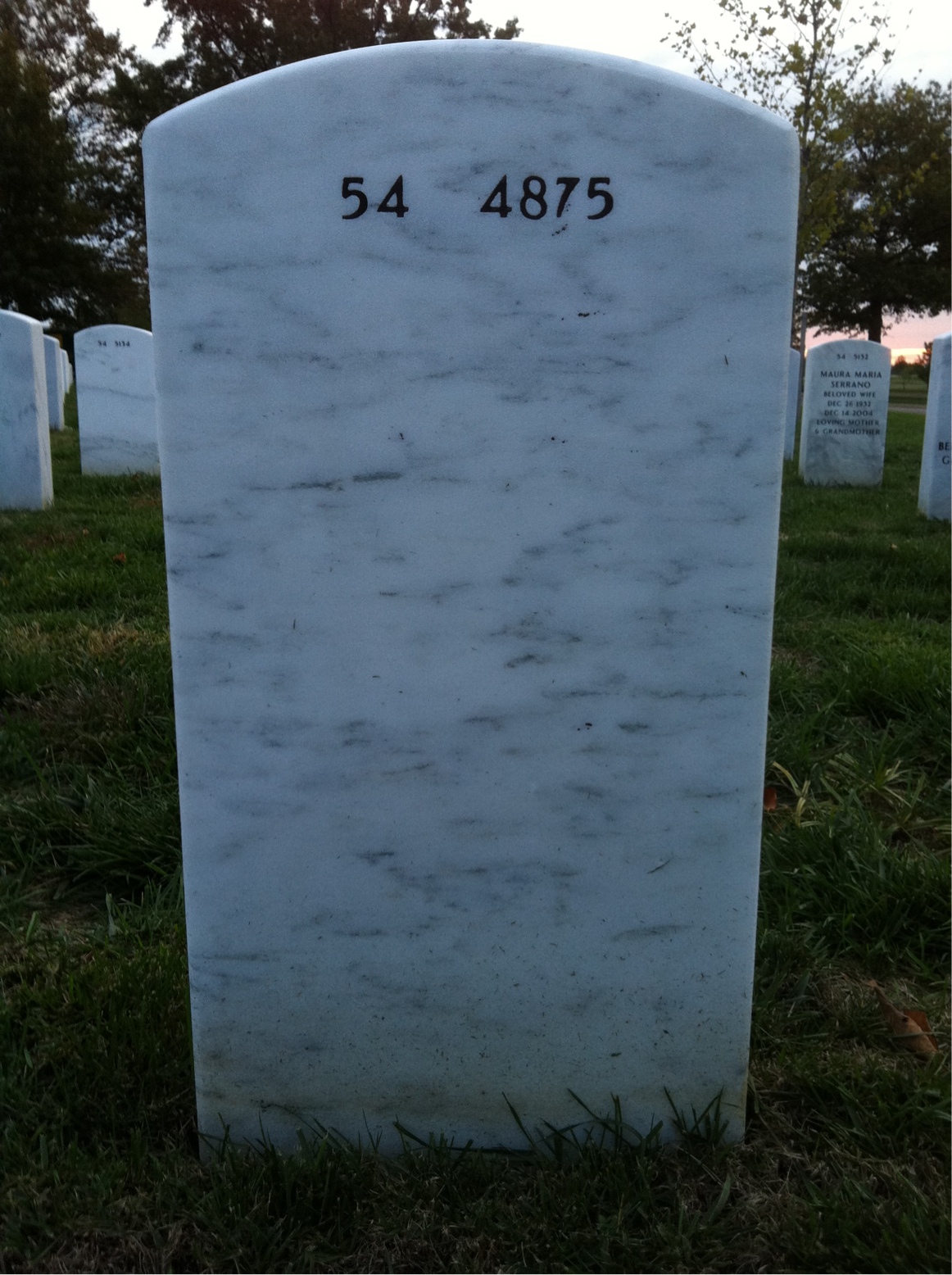 Back of headstone — Terry Richard Peasland