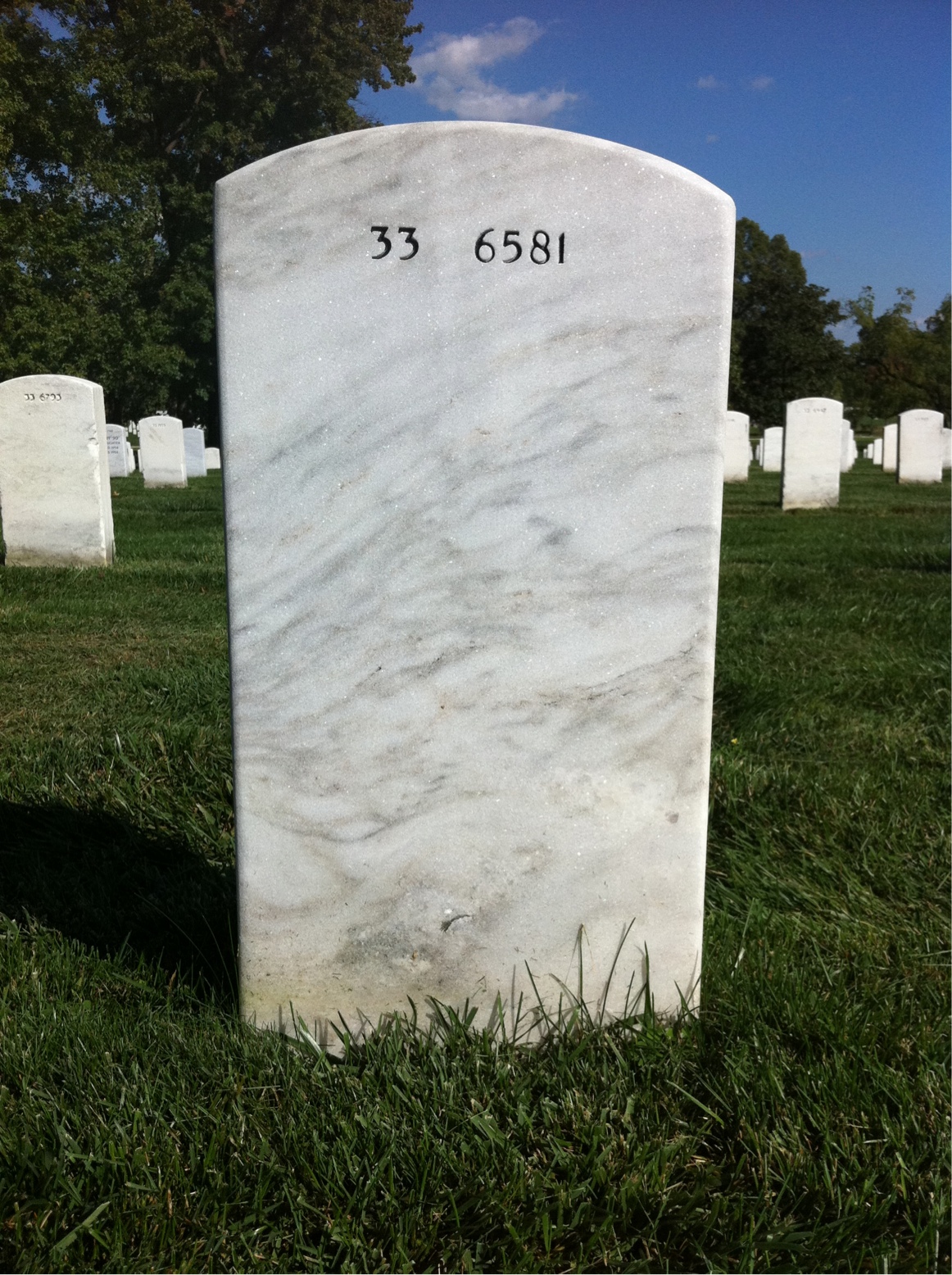 Back of headstone — Theodore Smith