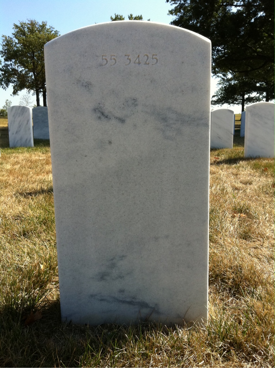 Back of headstone — Timothy Ryan Mcgrath