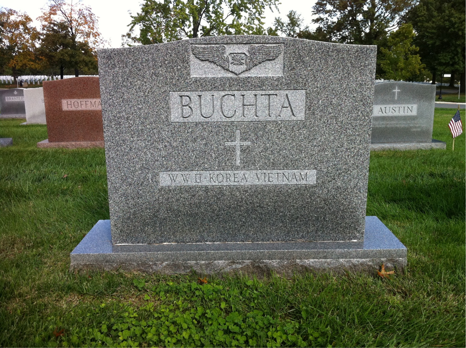 Back of headstone — Joseph Buchta