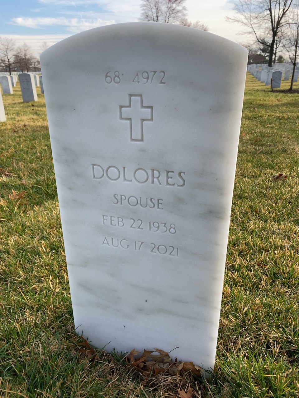 Back of headstone — Donald Holt