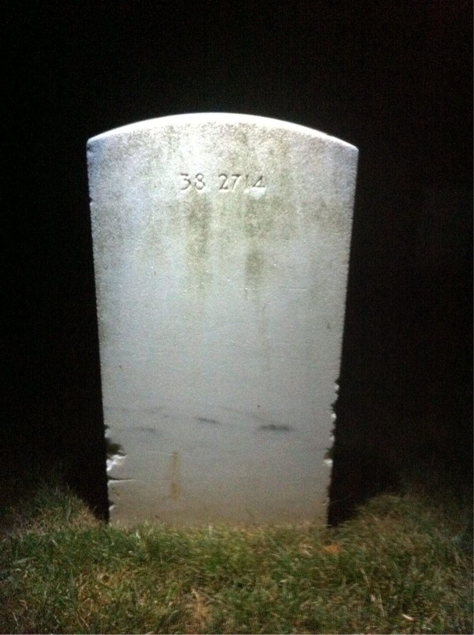 Back of headstone — Marie Crockett