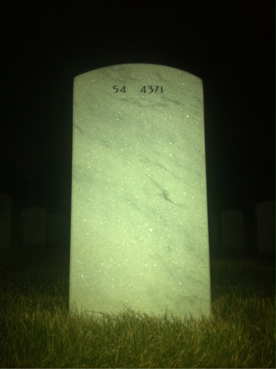 Back of headstone — Frank Vacin