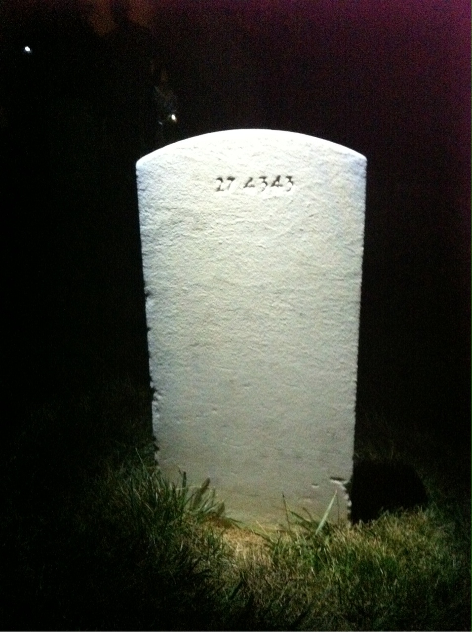 Back of headstone — Ella Minor