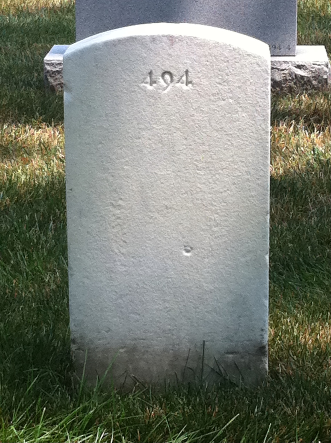 Back of headstone — Robert Boggess