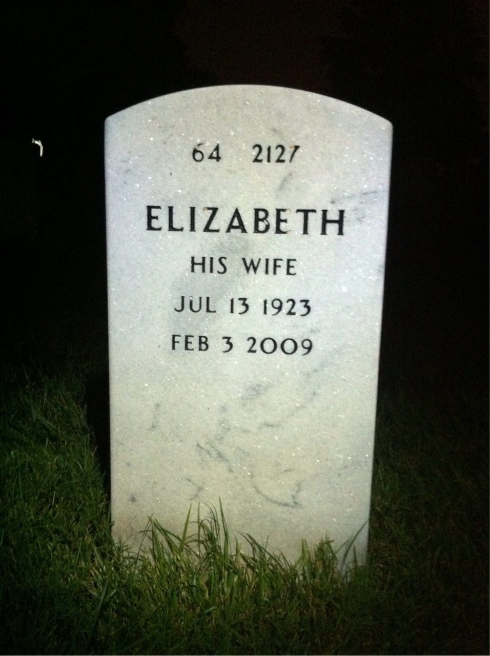 Back of headstone — James Kelley