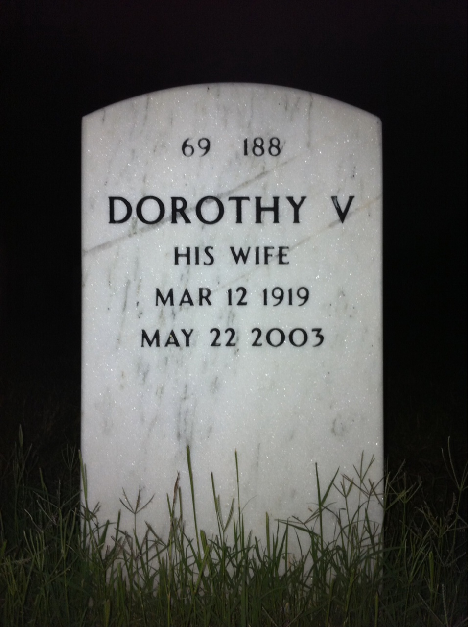 Back of headstone — Fred Rapp