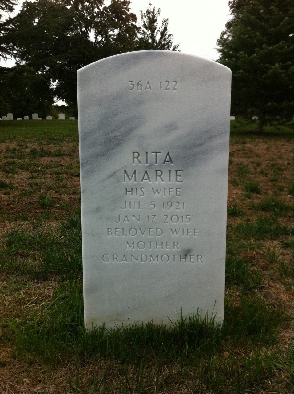 Back of headstone — William Morison