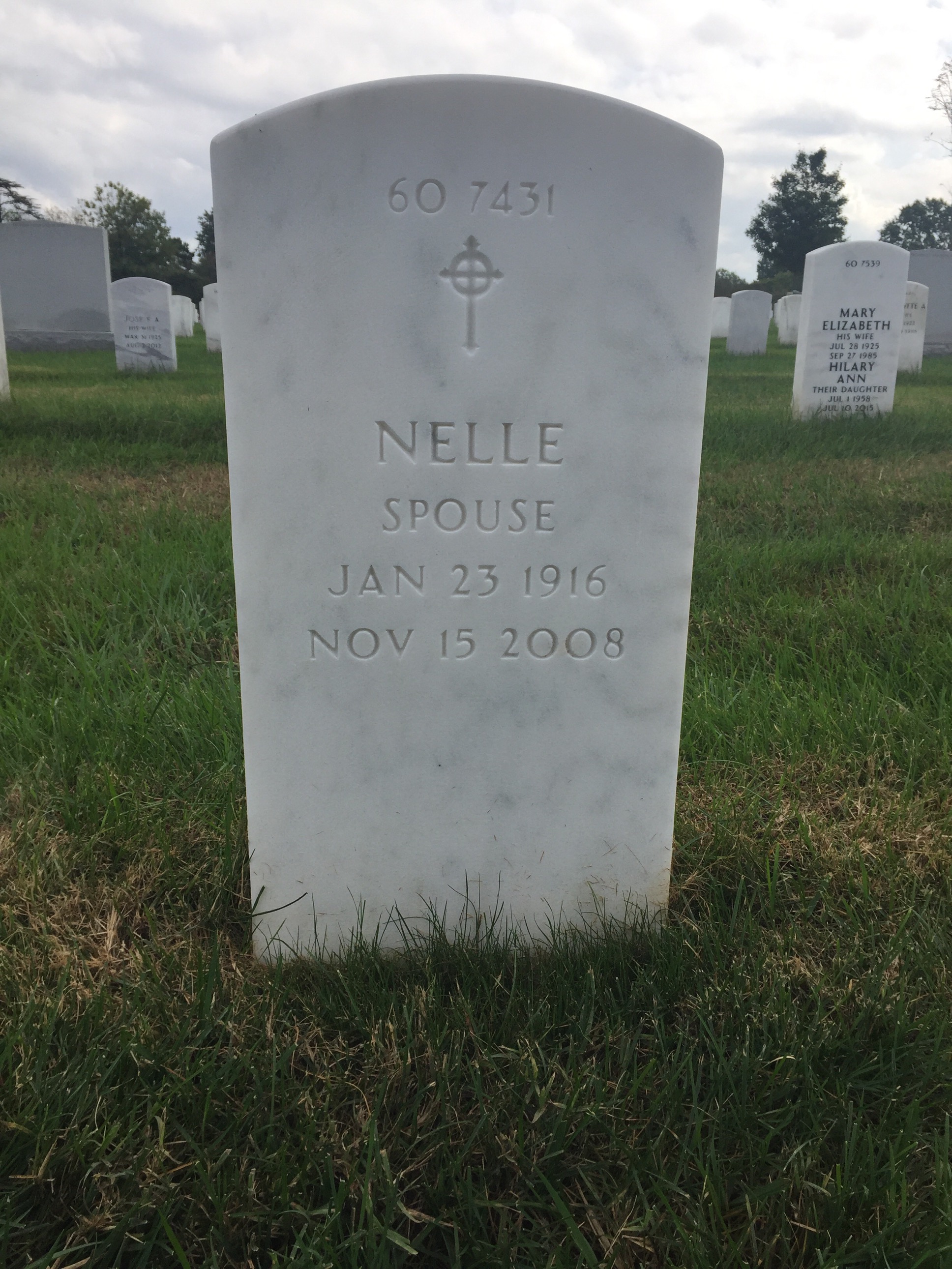 Back of headstone — George Porter