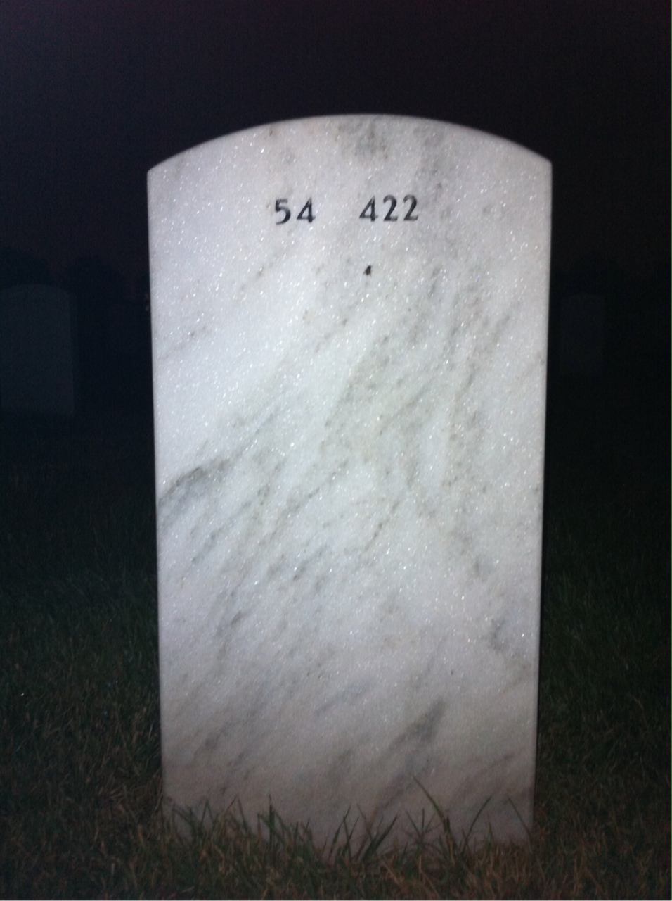 Back of headstone — Daniel Kenney