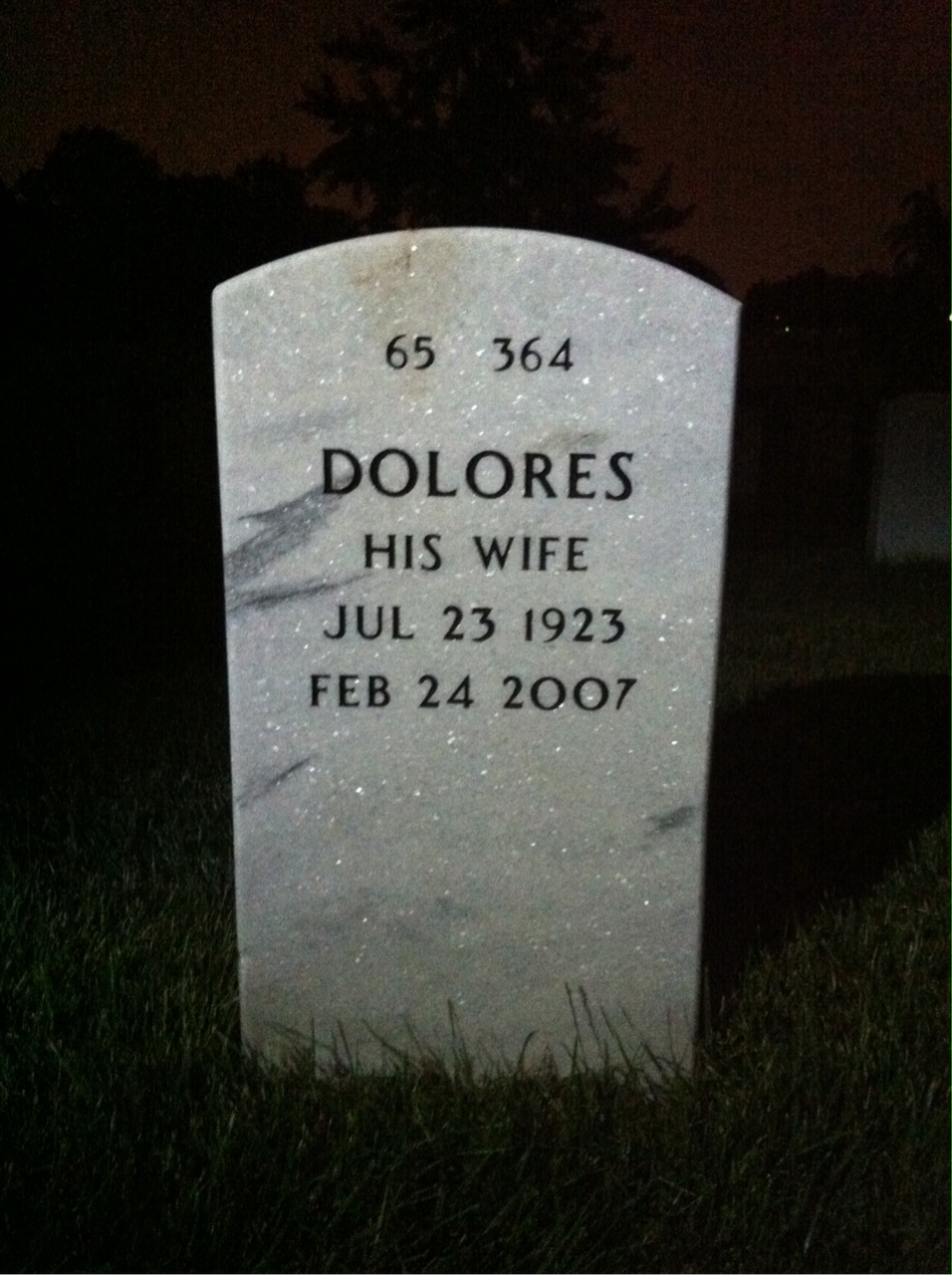 Back of headstone — Anthony Iaizzi