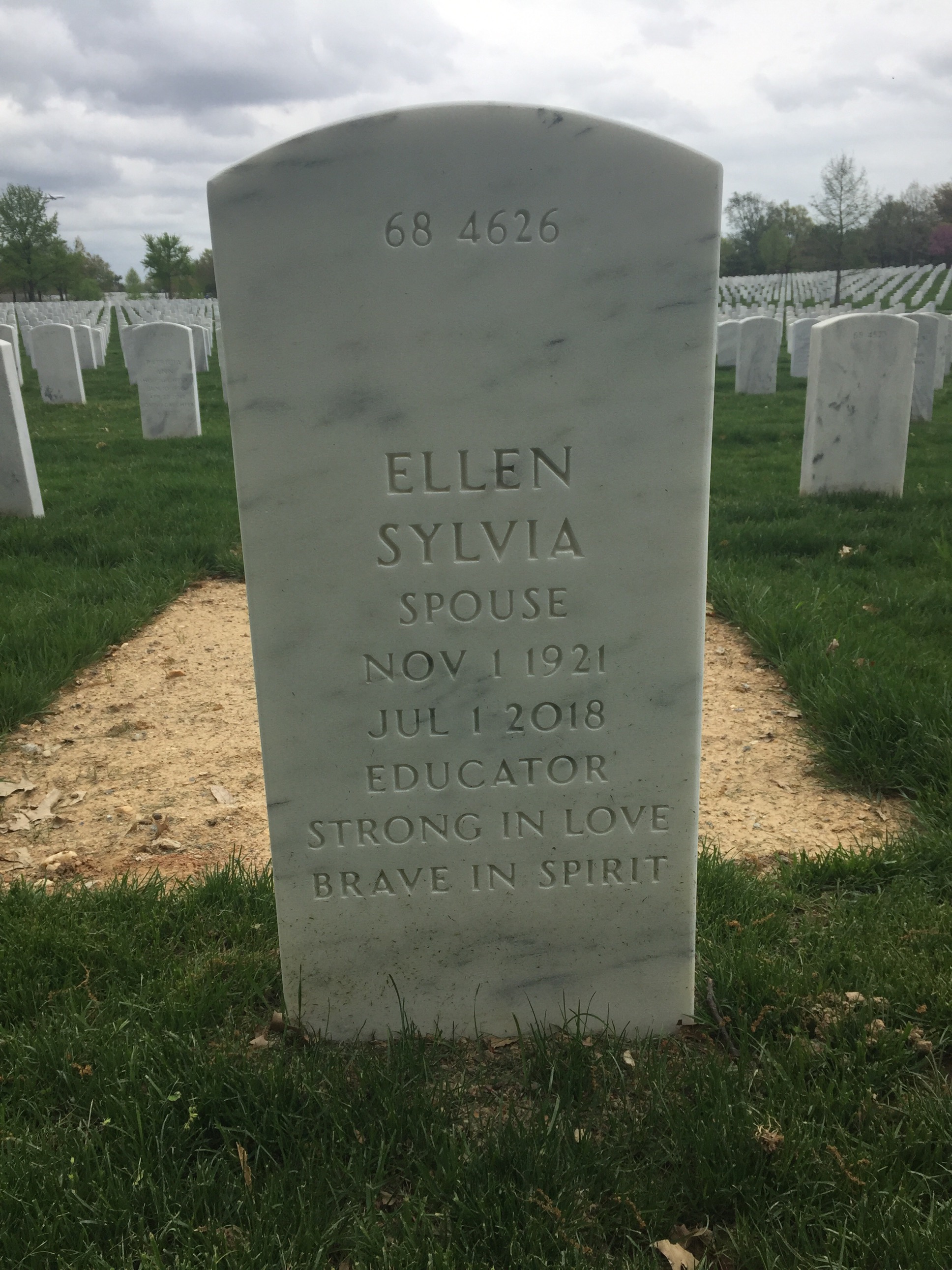 Back of headstone — Paul J Cockrell