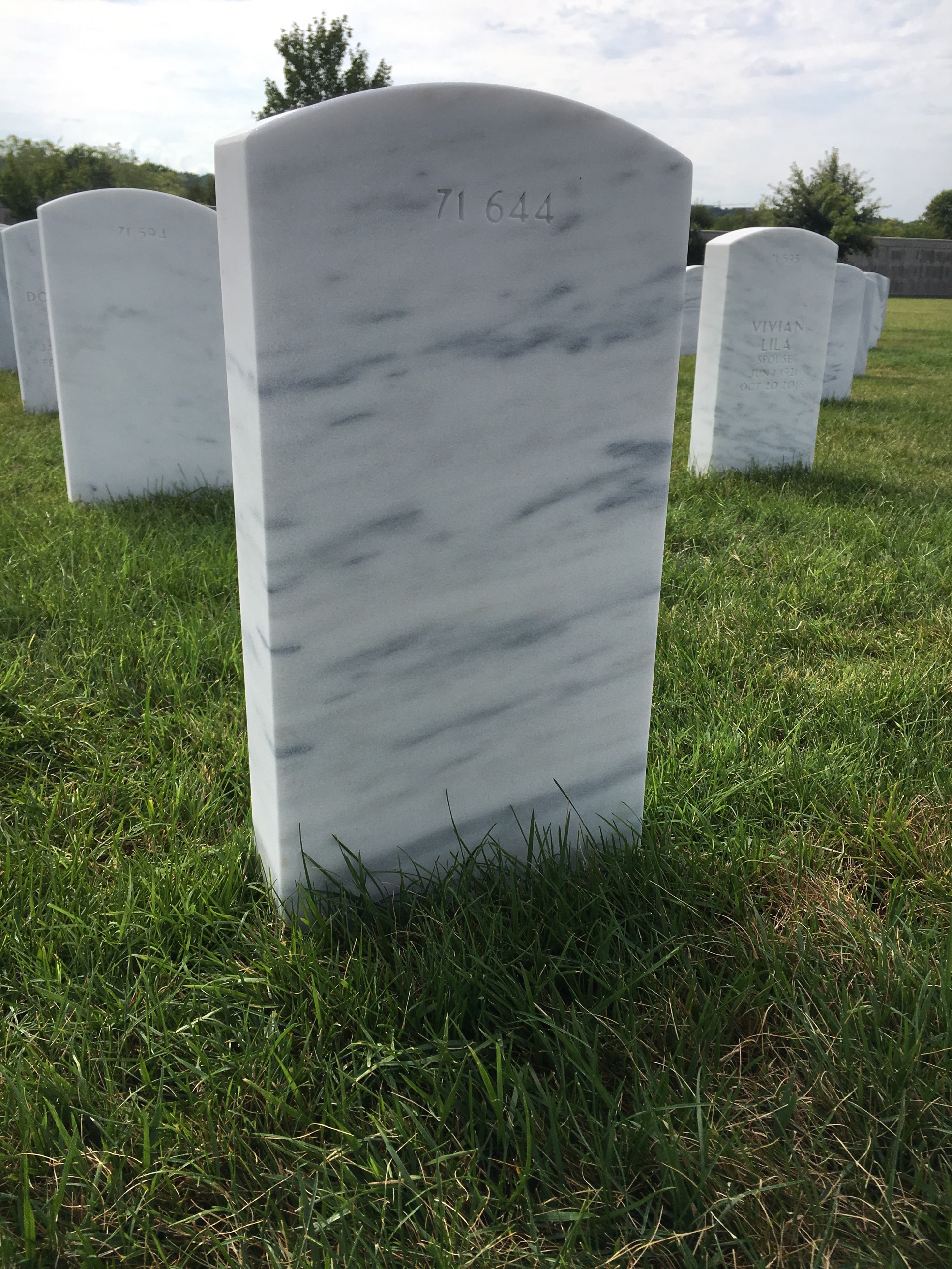 Back of headstone — Richard Benson