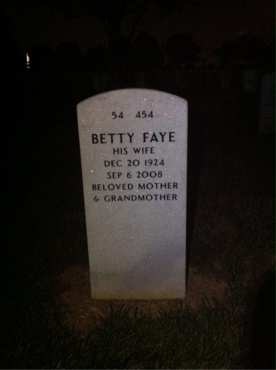 Back of headstone — Daniel Hackmeier