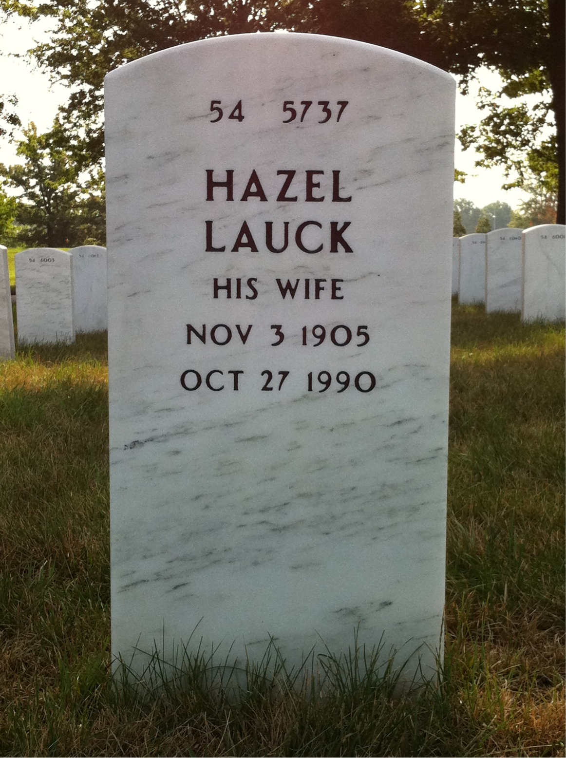 Back of headstone — James Crawford