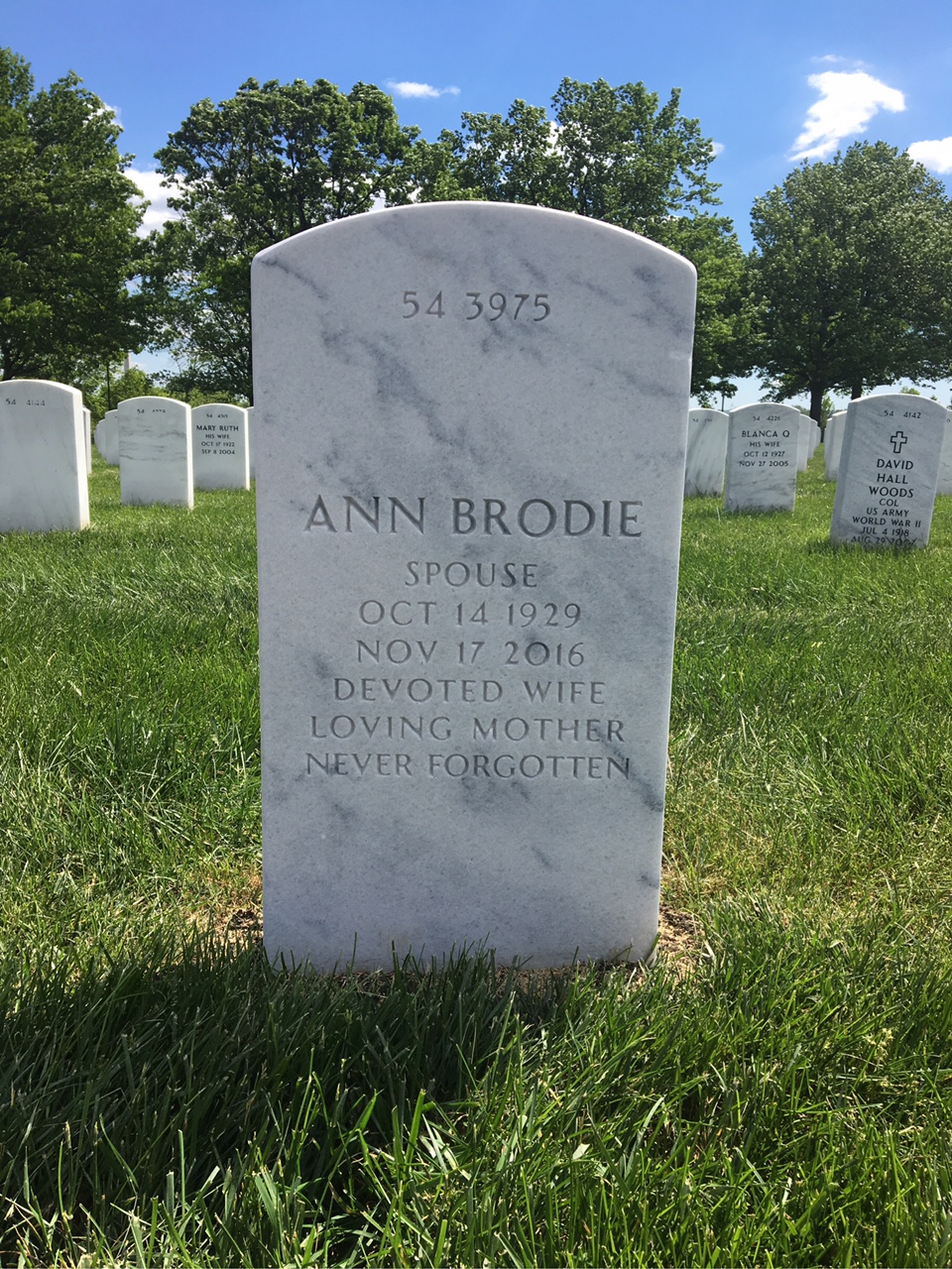 Back of headstone — Victor Thompson