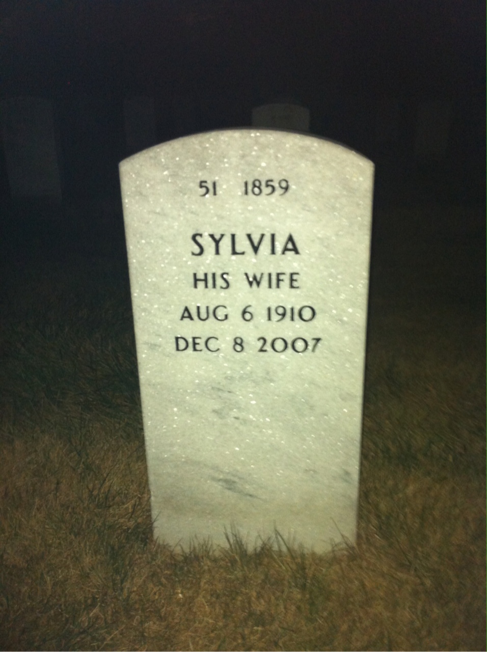 Back of headstone — Robert Phillips
