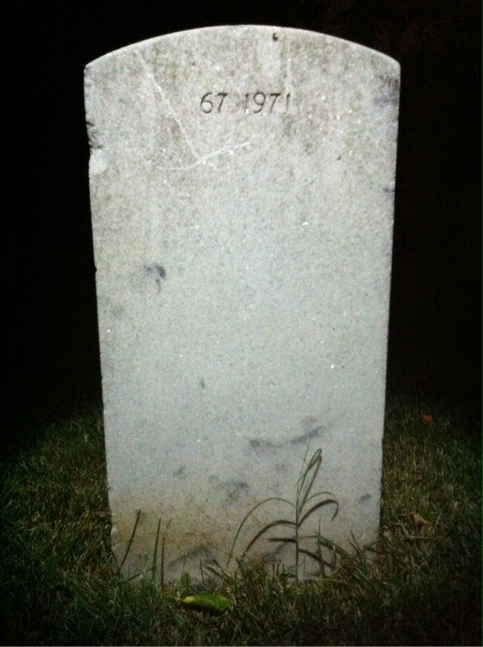 Back of headstone — Carol J Prescott