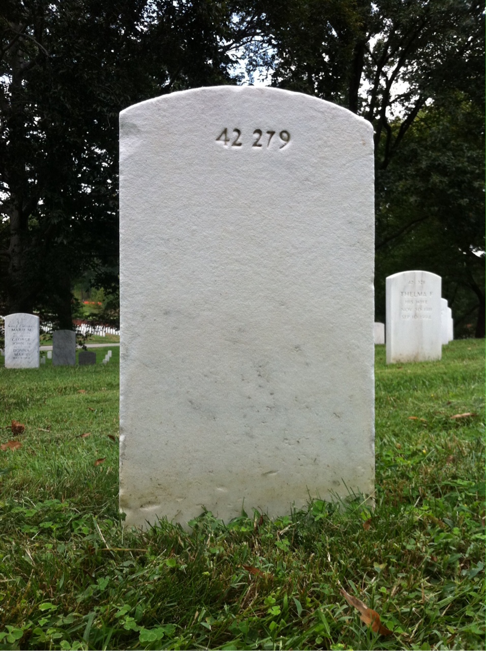 Back of headstone — Roy Moore