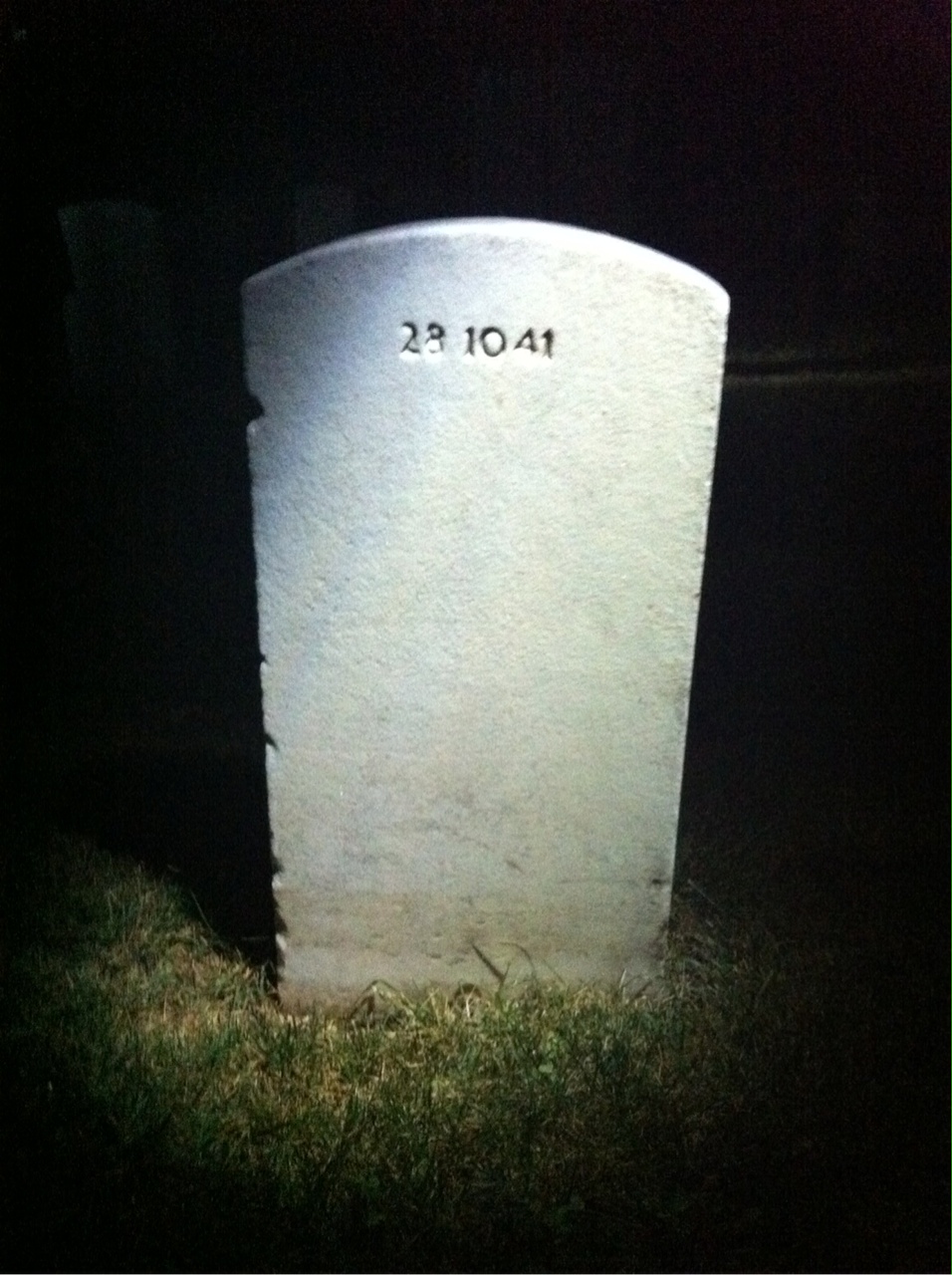 Back of headstone — Steven Alley