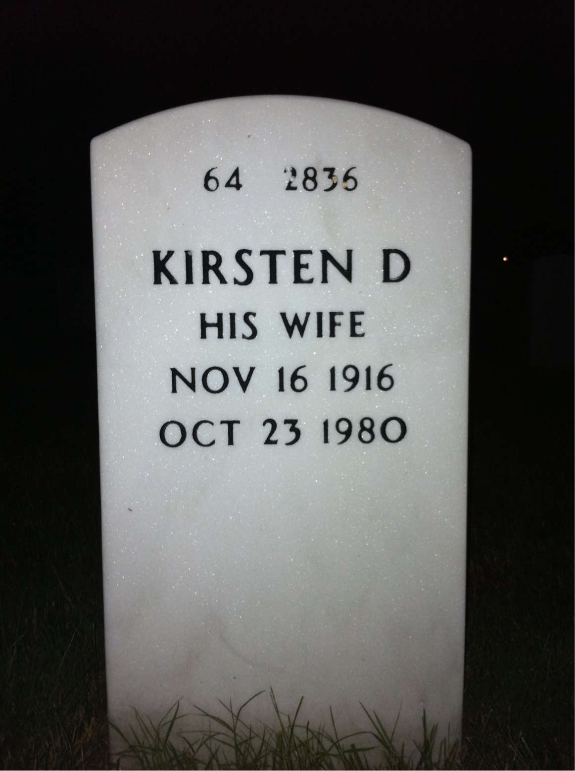 Back of headstone — Thomas Eccleston