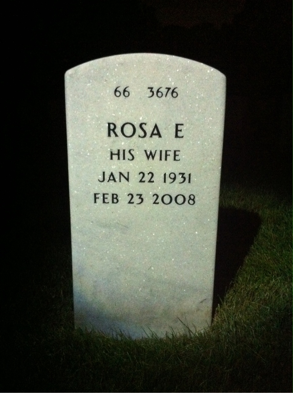 Back of headstone — Matthew Golden