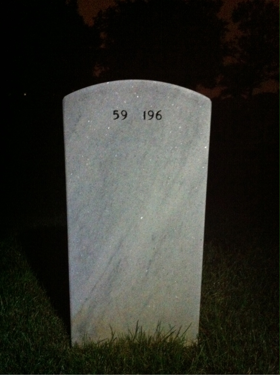 Back of headstone — Travis Dewayne Walker