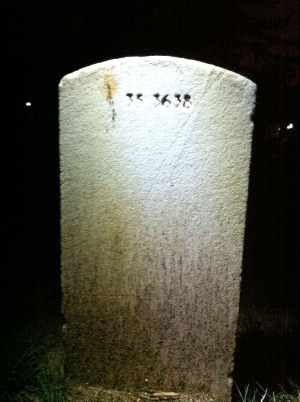 Back of headstone — Kenneth Corder