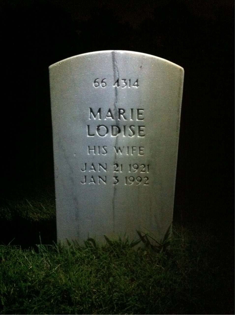Back of headstone — Andrew Back