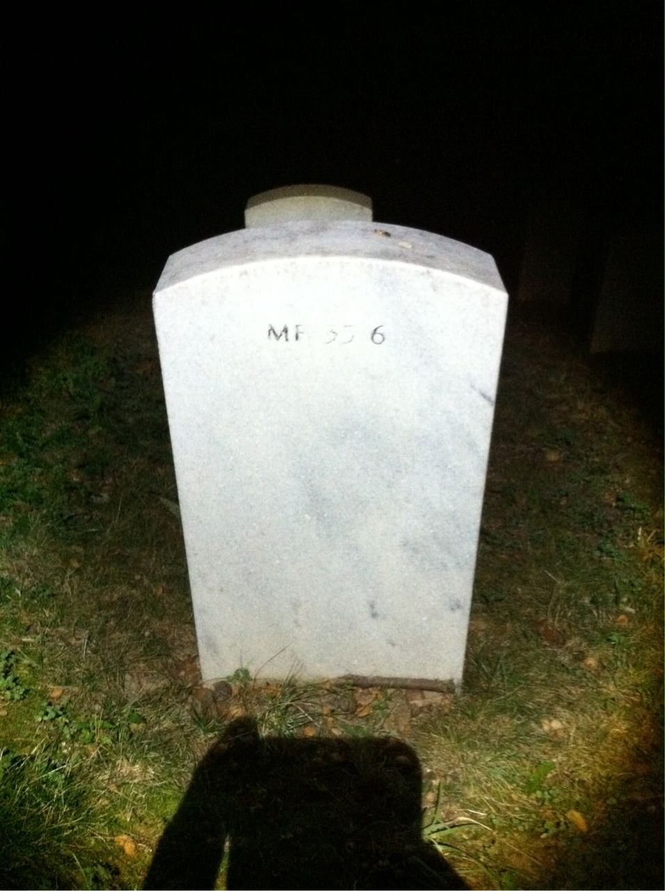 Back of headstone — Thomas Moran