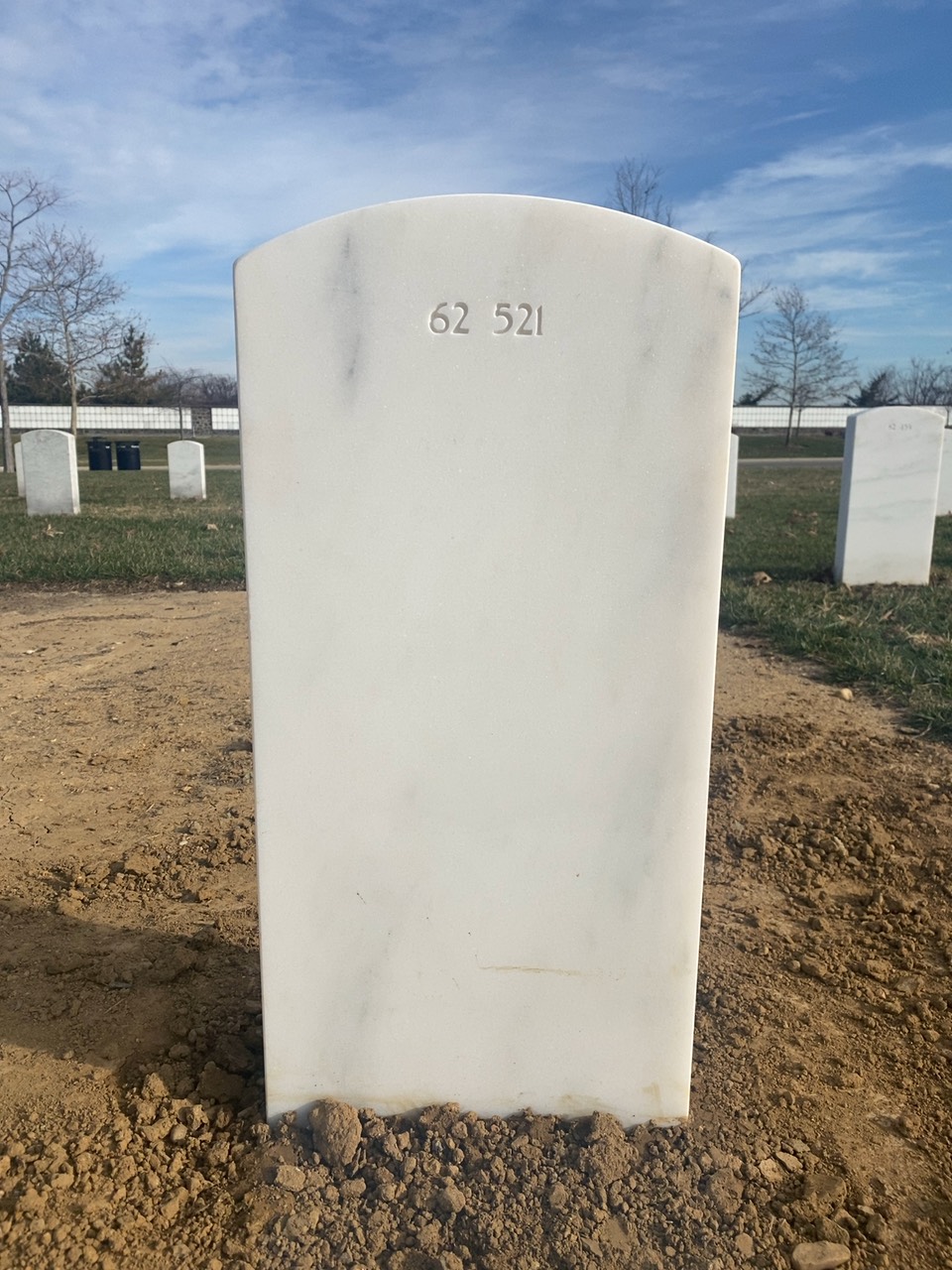 Back of headstone — Edward Alling