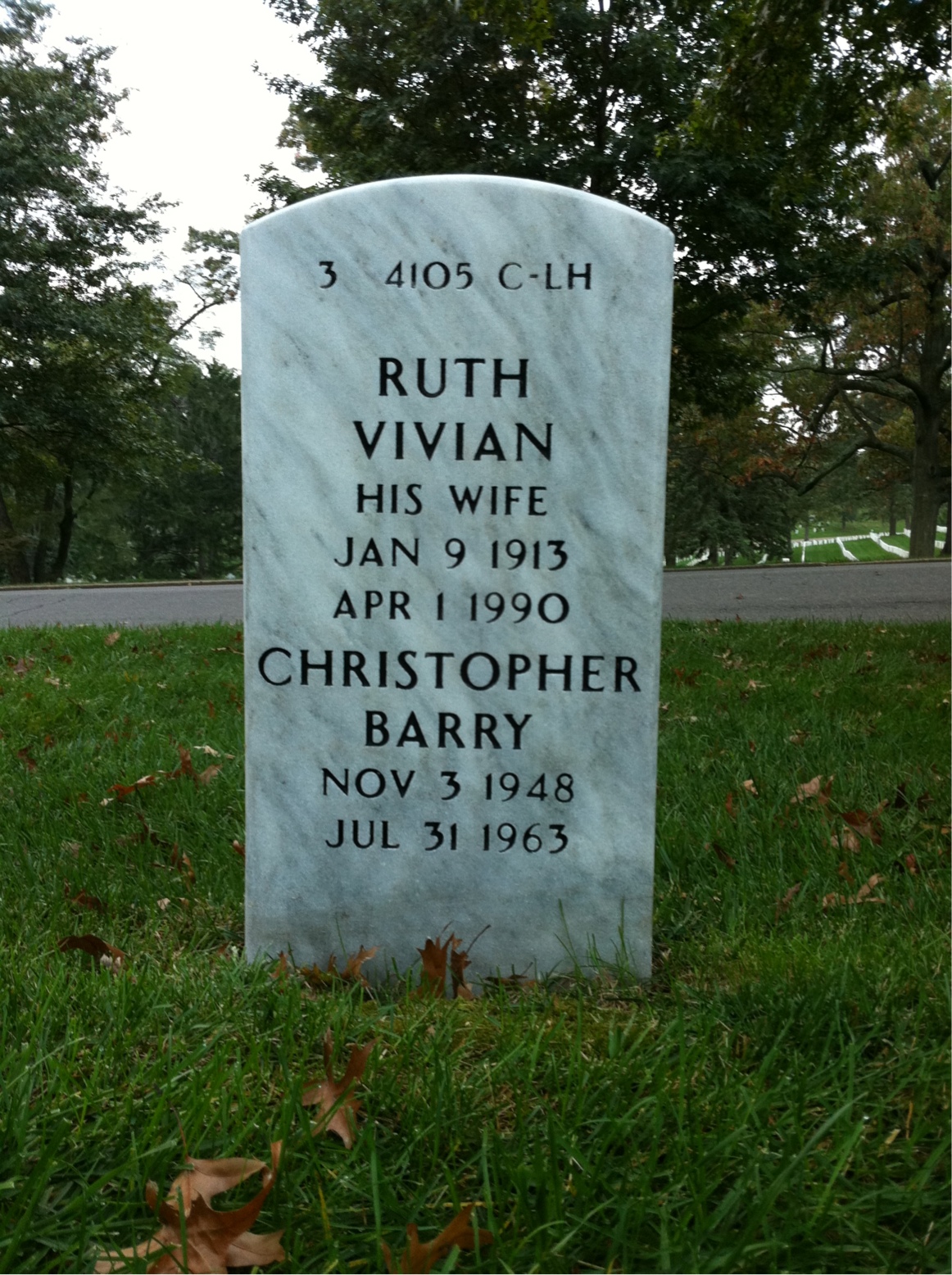 Back of headstone — Orson Trueworthy