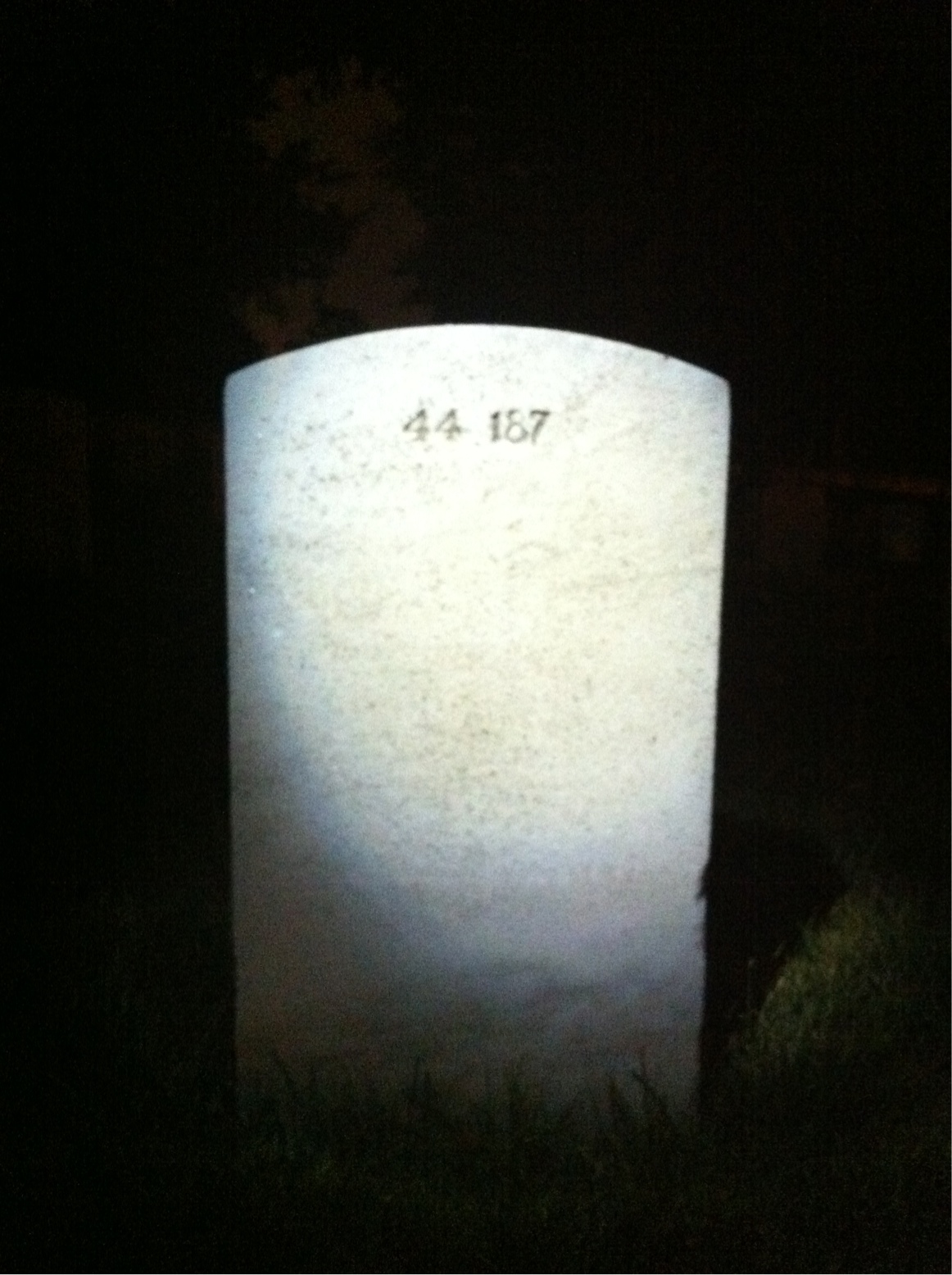 Back of headstone — Joseph Armstrong