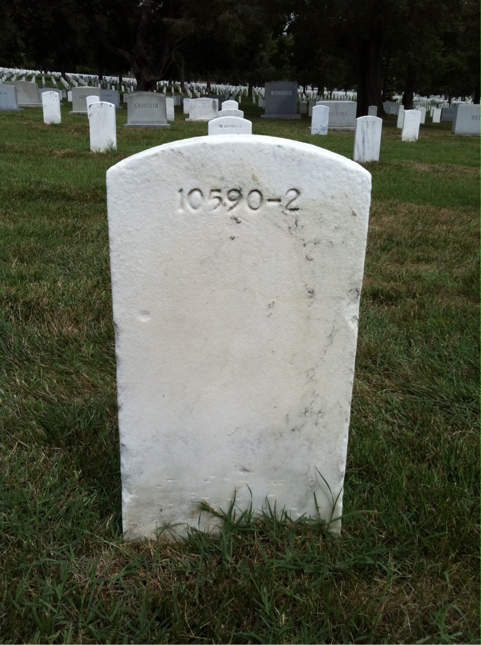 Back of headstone — Ellwood Moorhead