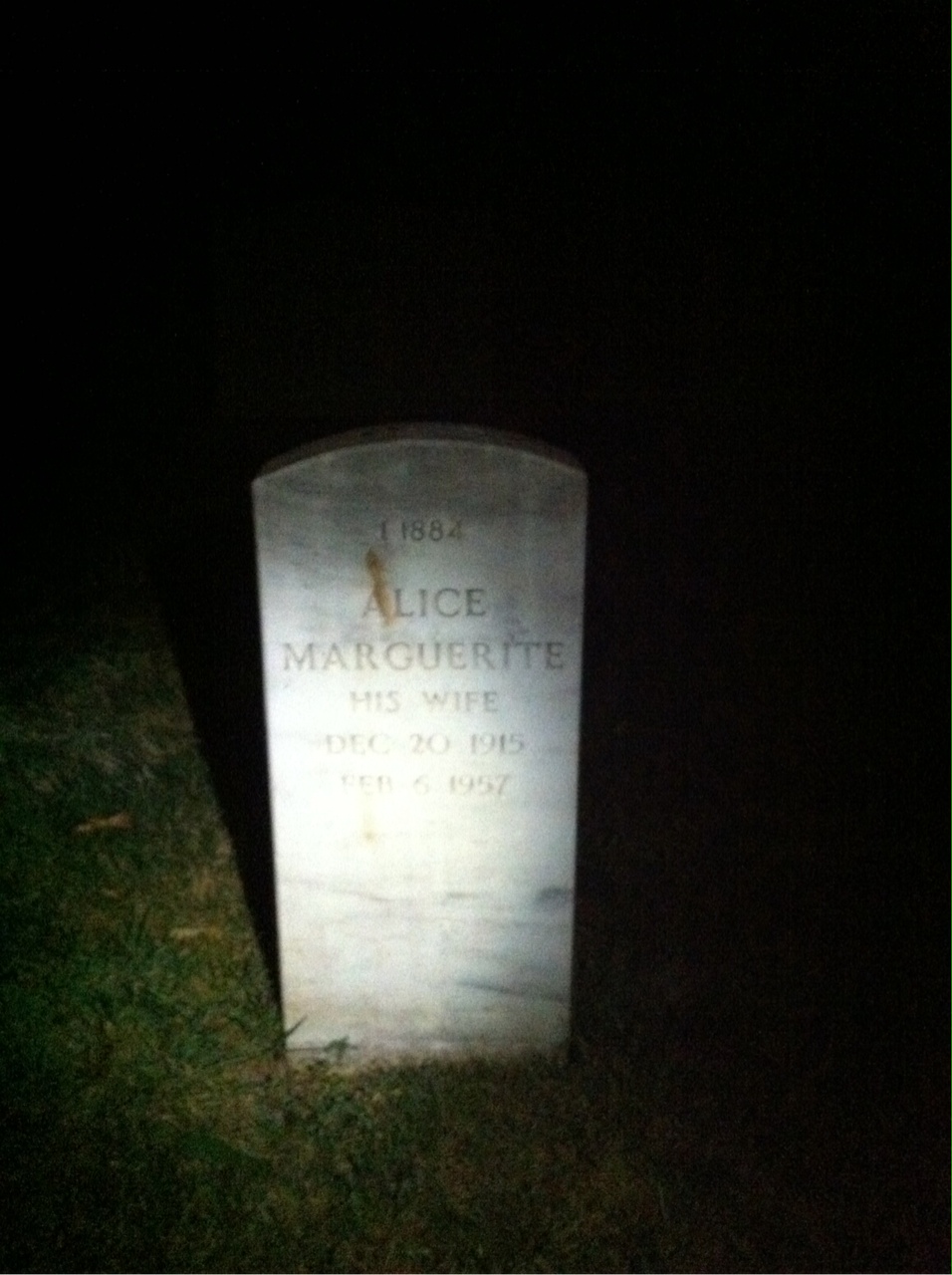 Back of headstone — Cecil Bolam