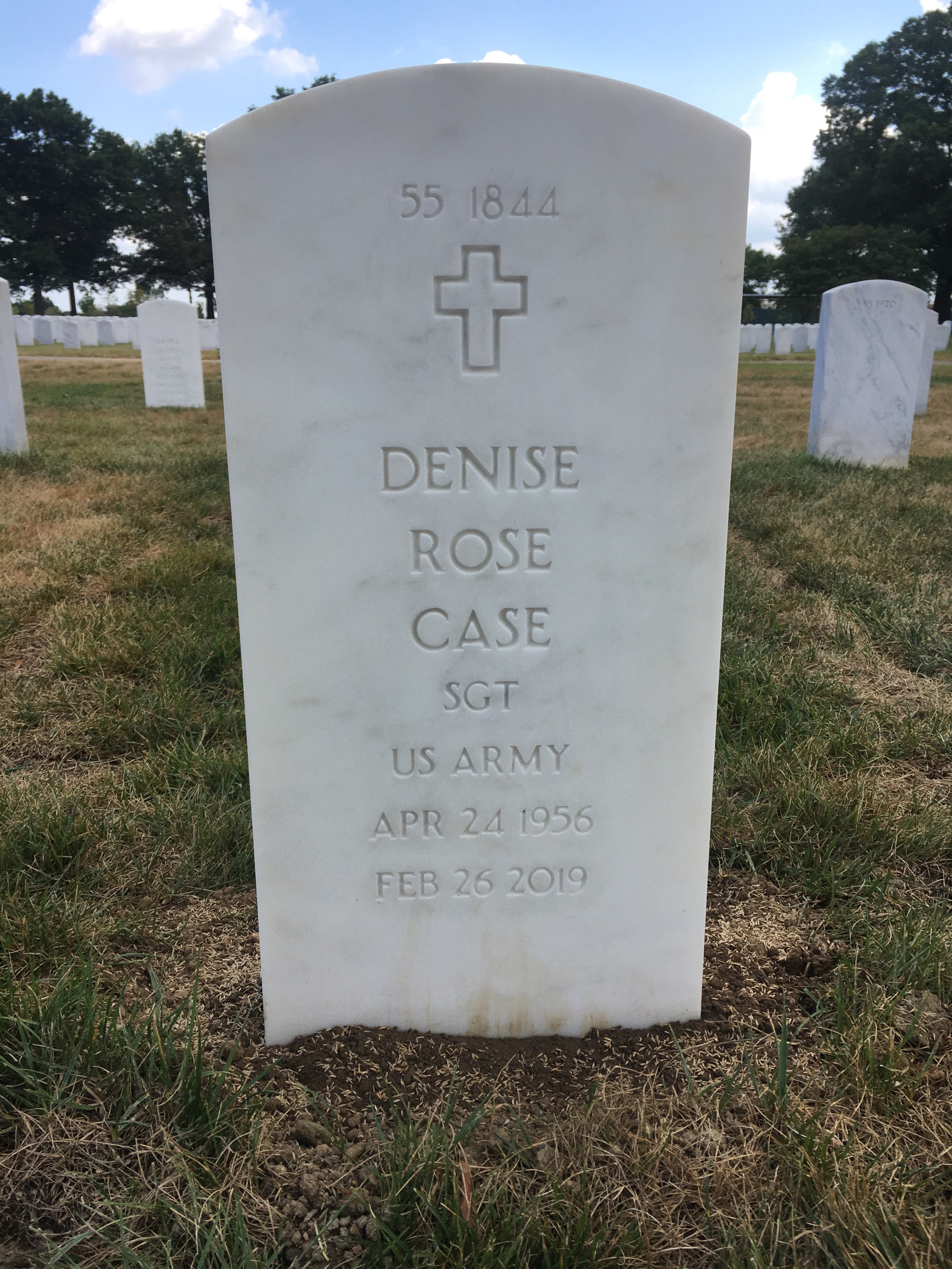 Back of headstone — Terry Case