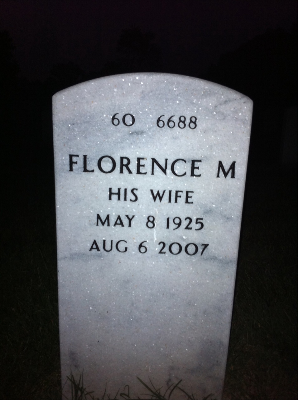 Back of headstone — Irvin Herrmann