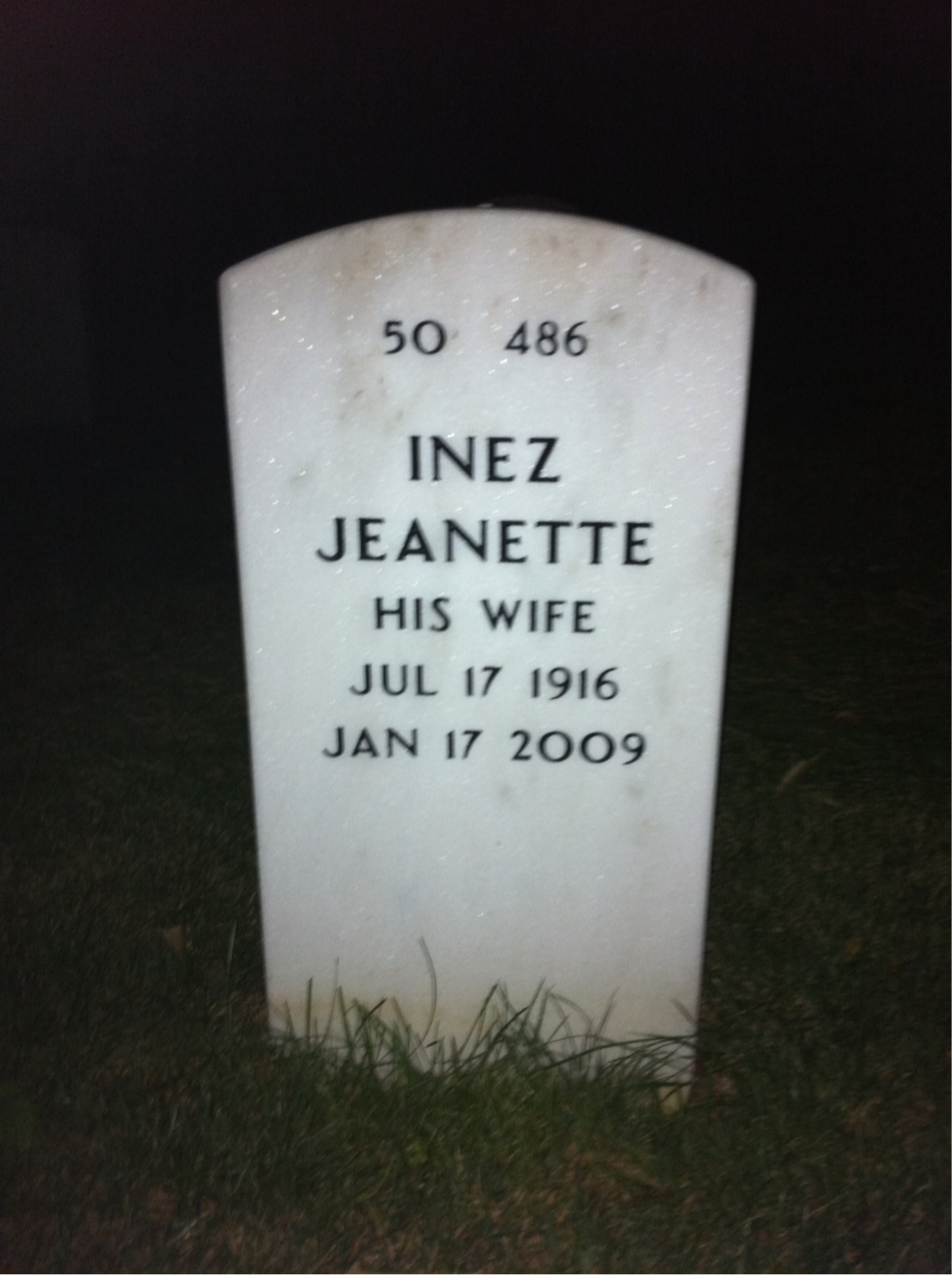 Back of headstone — George Brinkman