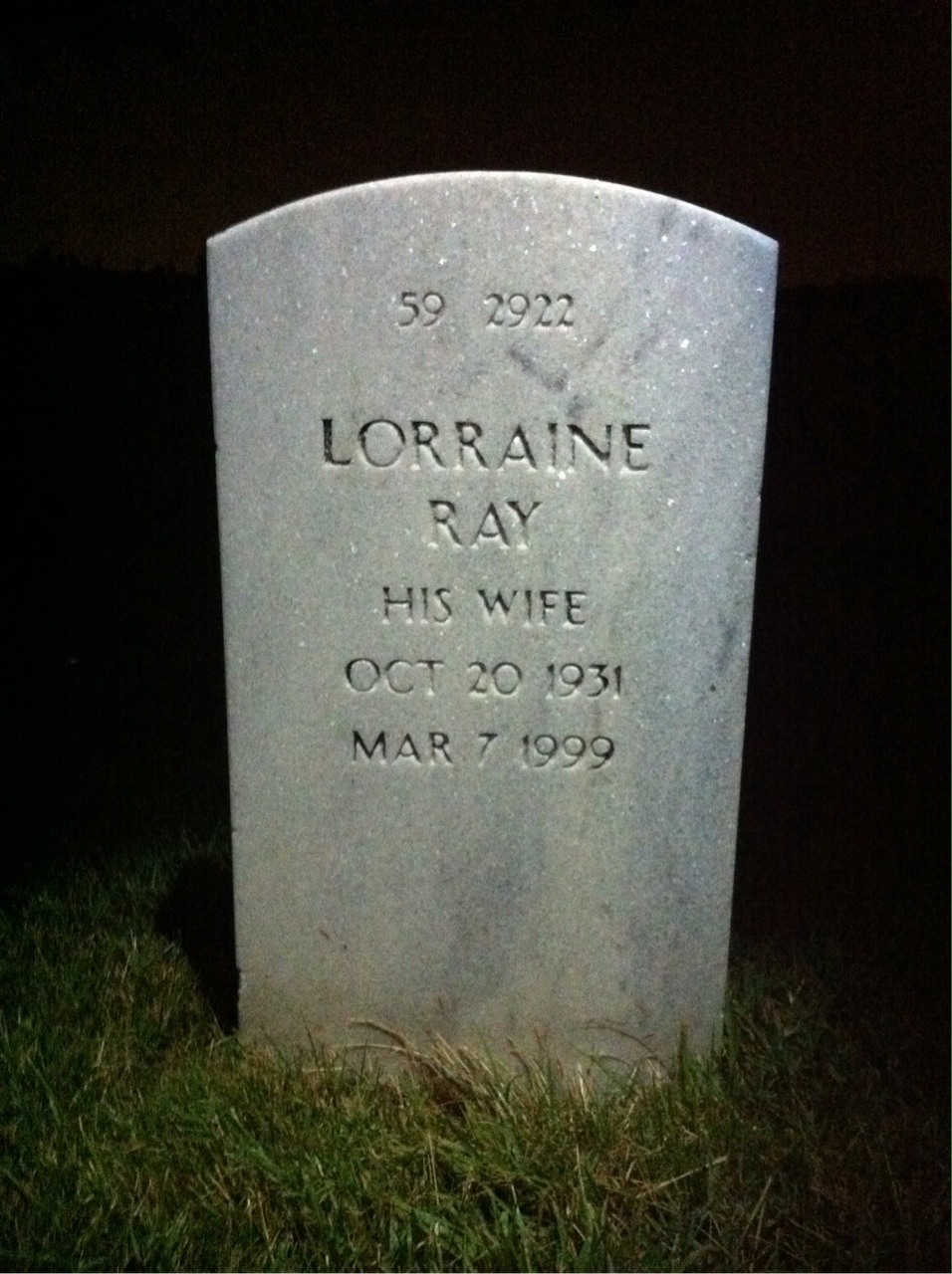 Back of headstone — William Brown Bircher